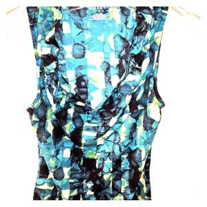 Sleeveless Blouse w/ Ruffle